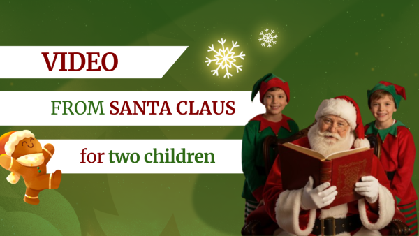 The perfect Christmas gift for kids - a magical Santa video with their name and photo.