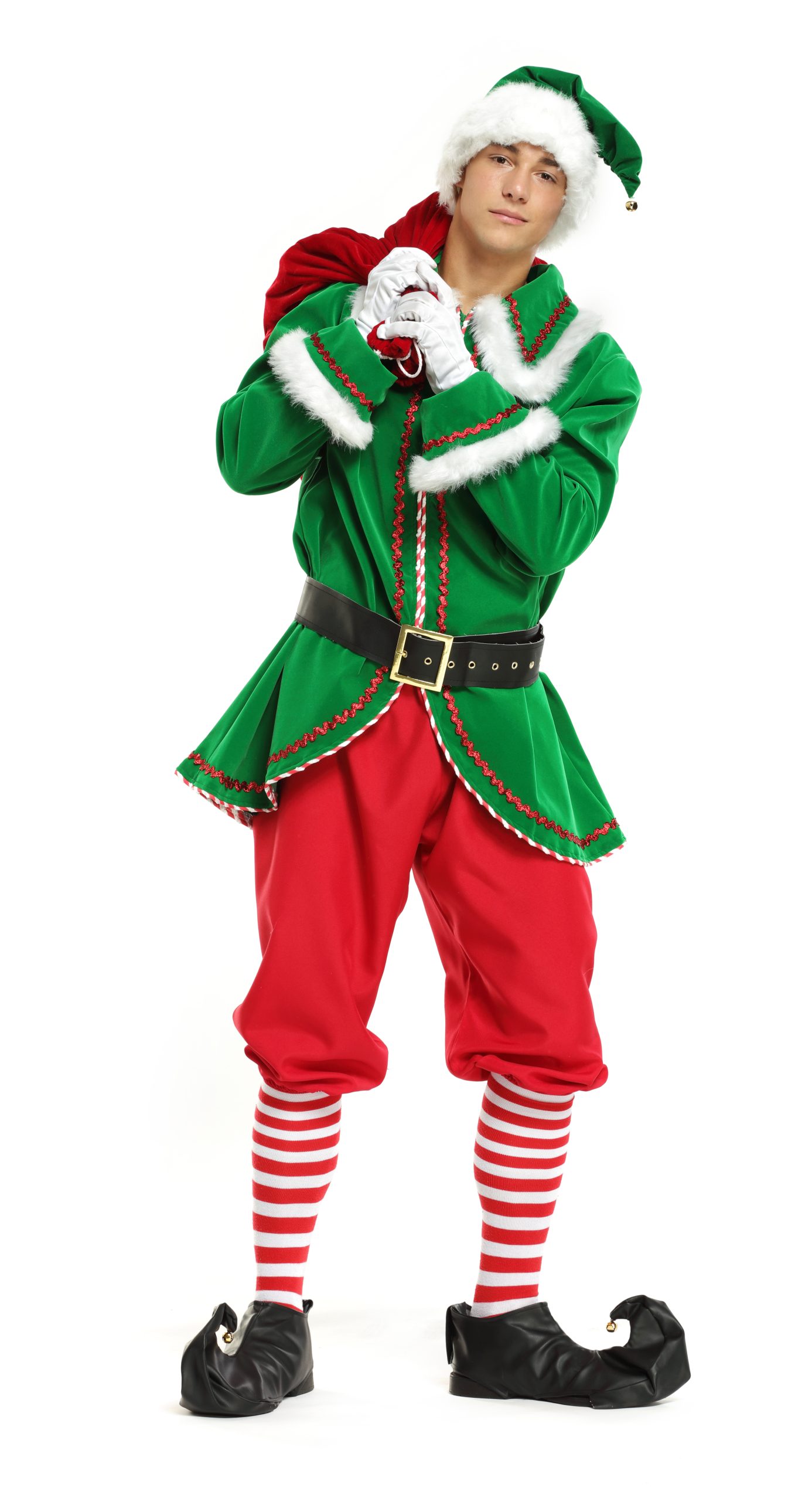 Christmas,Time,And,Green,Elf,With,Xmas,Gifts